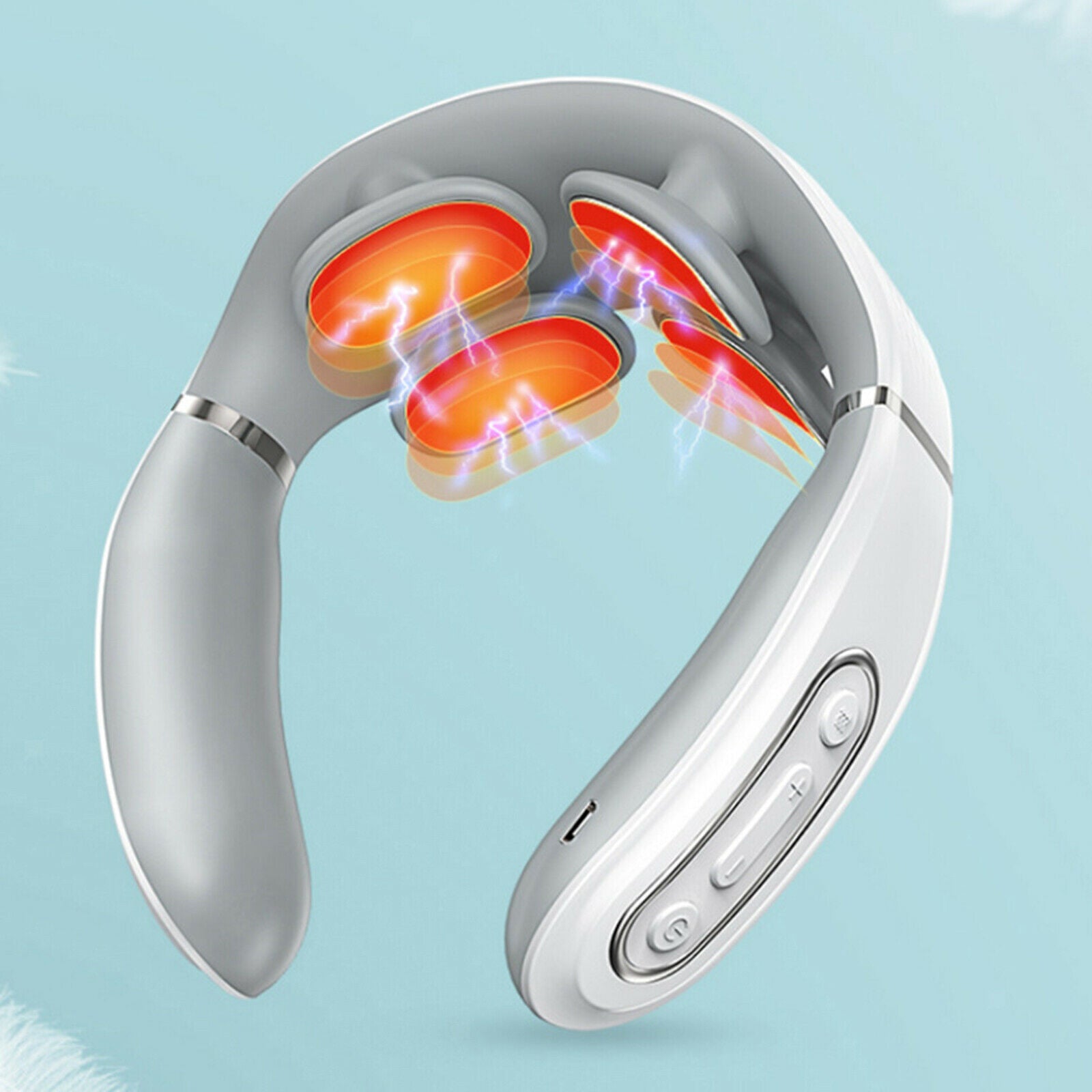 Portable Intelligent Neck Massager Muscle Relax Home Office Use Rechargeable