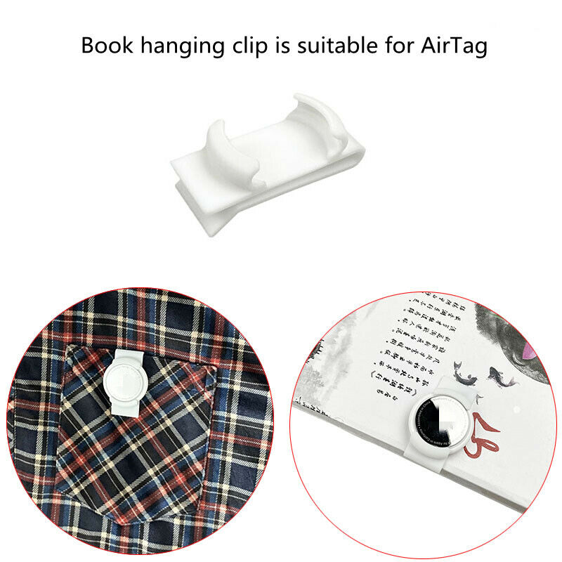 For Airtag Tracking Locator Bookmark Clothes Bag Hanging Buckle Protection Clip
