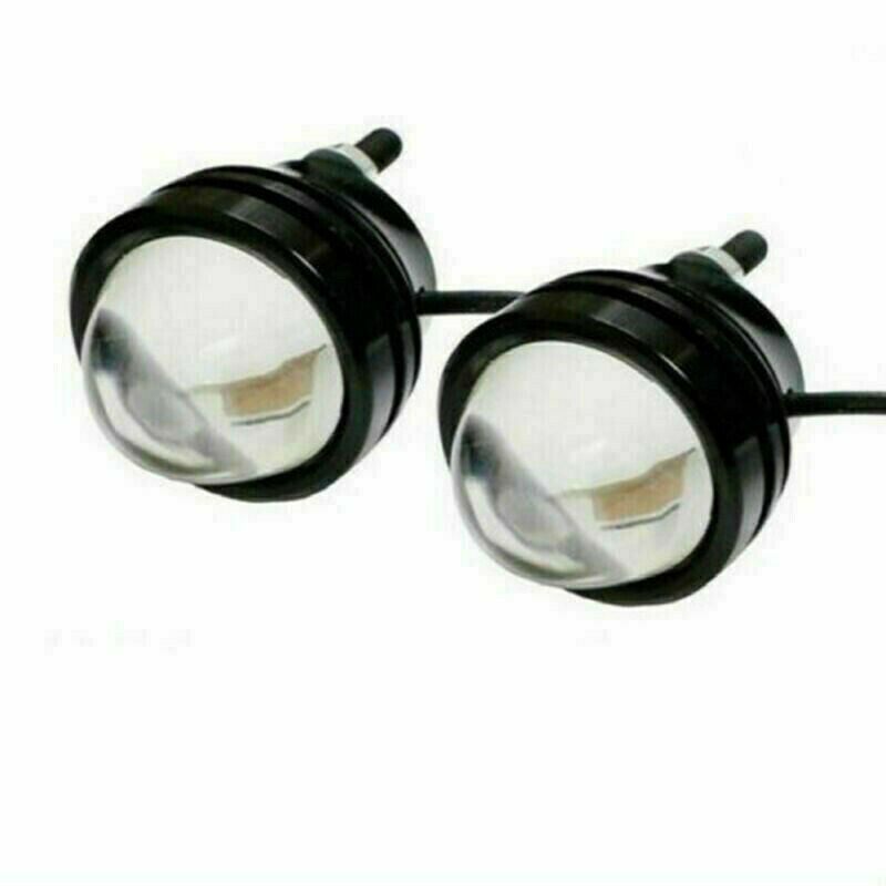 2Pcs LED Fish Eye 5W Car SUV Driving Fog Light Daytime Running DRL Bulb Lamp Kit