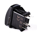 5 Pin LED Backlit 12V Car Auto Boat Rocker ON/OFF Toggle Switch Spst S001