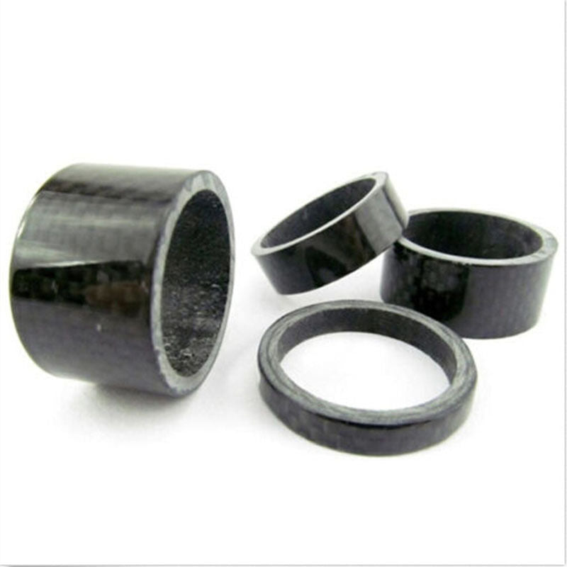 1set Carbon Fiber Headset 5,10,15,20mm Spacers kit 1 1/8" For Stem Bike N J Kt