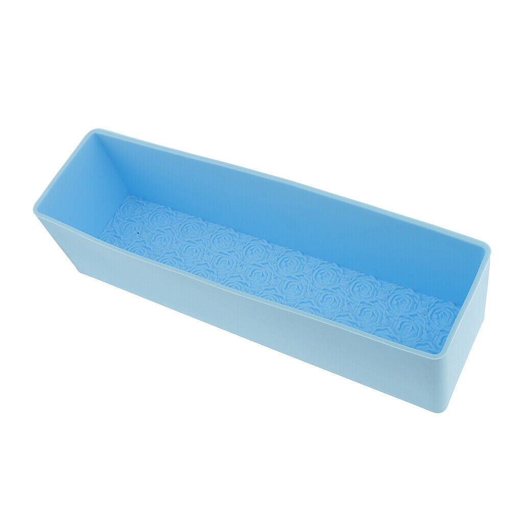 Silicone Soap Molds Rectangle Rose Flower Toast DIY Cake Bread Candle Moulds