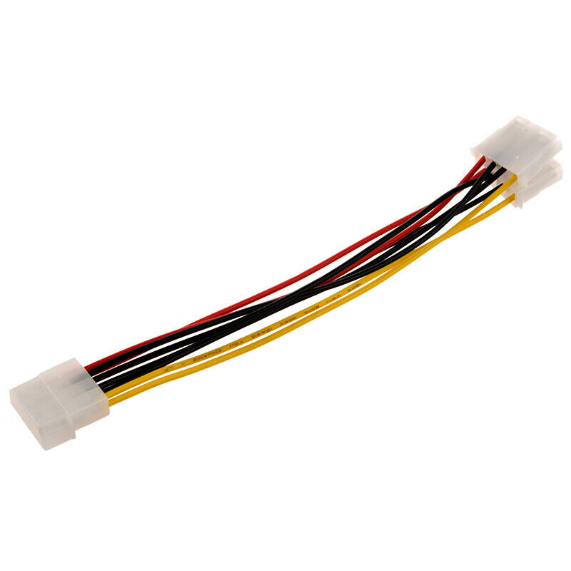 Computer Molex 4 Pin Power Supply Y Splitter Cable J1X3X3