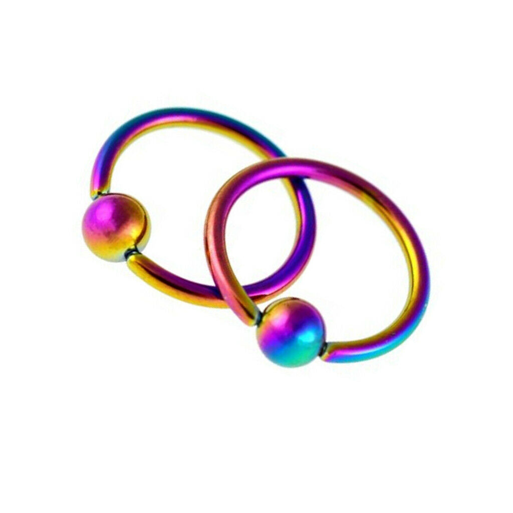 5 Pairs 16G 4mm Captive Bead Nose Earring Hoop Piercing Rings for Men Women