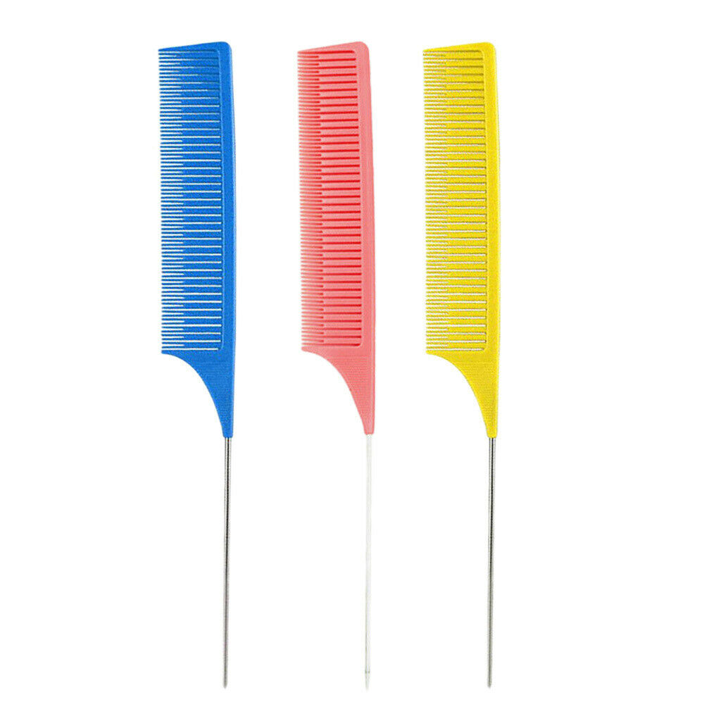 3 Pieces One-way Weaving Highlighting Foiling Hair Combs Dyeing Hair Comb