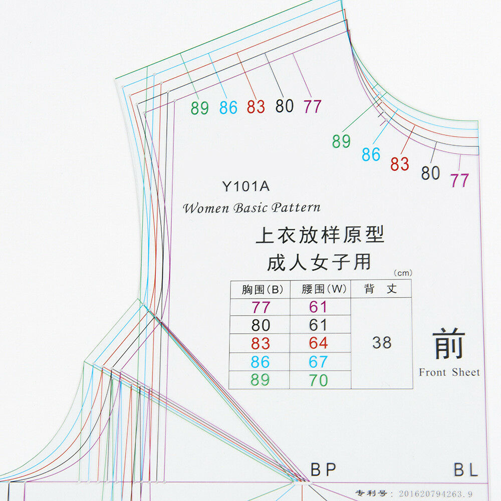 1:1 Clothes Design Ruler Drafting Template Japanese Womens Prototype Tool Craft