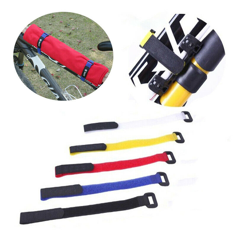 5pcs Cycling Riding Adjustable Nylon Bicycle Handlebar Seatpost Tie Str CgBUAU