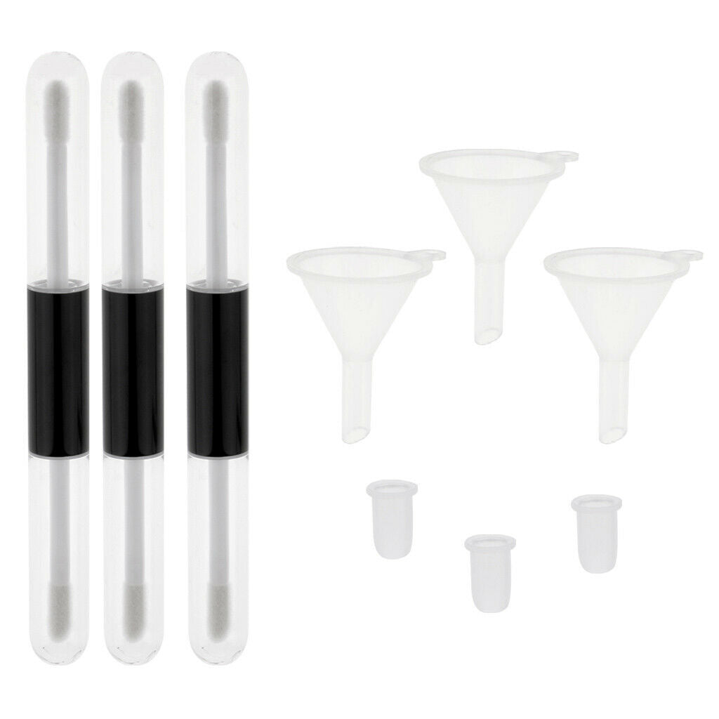 3 Pieces Dual-end Empty Lip Gloss Tube Container Lip Balm Bottle Makeup 4ml