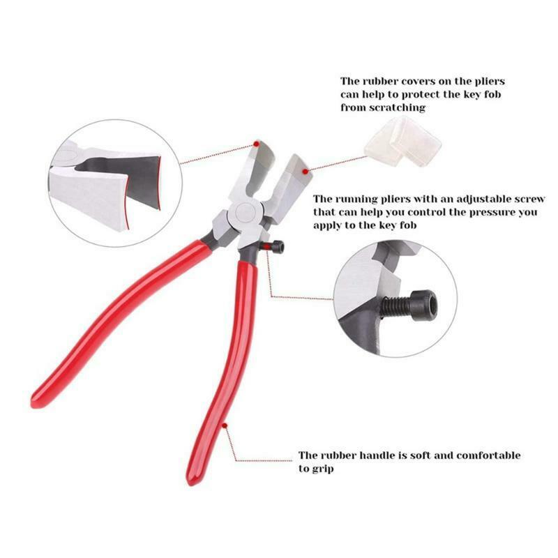 40Pcs Key Fob Hardware Set with Split Rings Pliers for Wristlet Clamp Lanyard