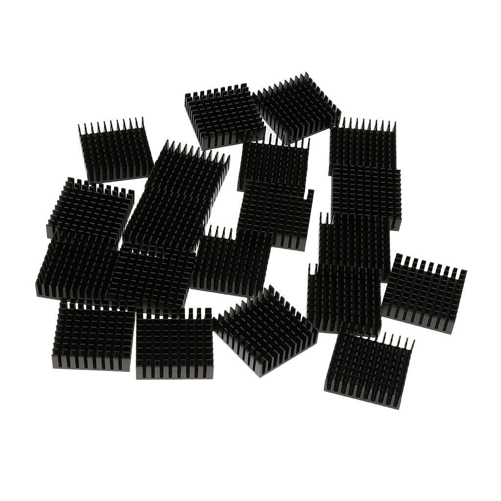 20 Pieces Aluminum  Sink With Screws Heatsink For IC, Power Amplifier, LED