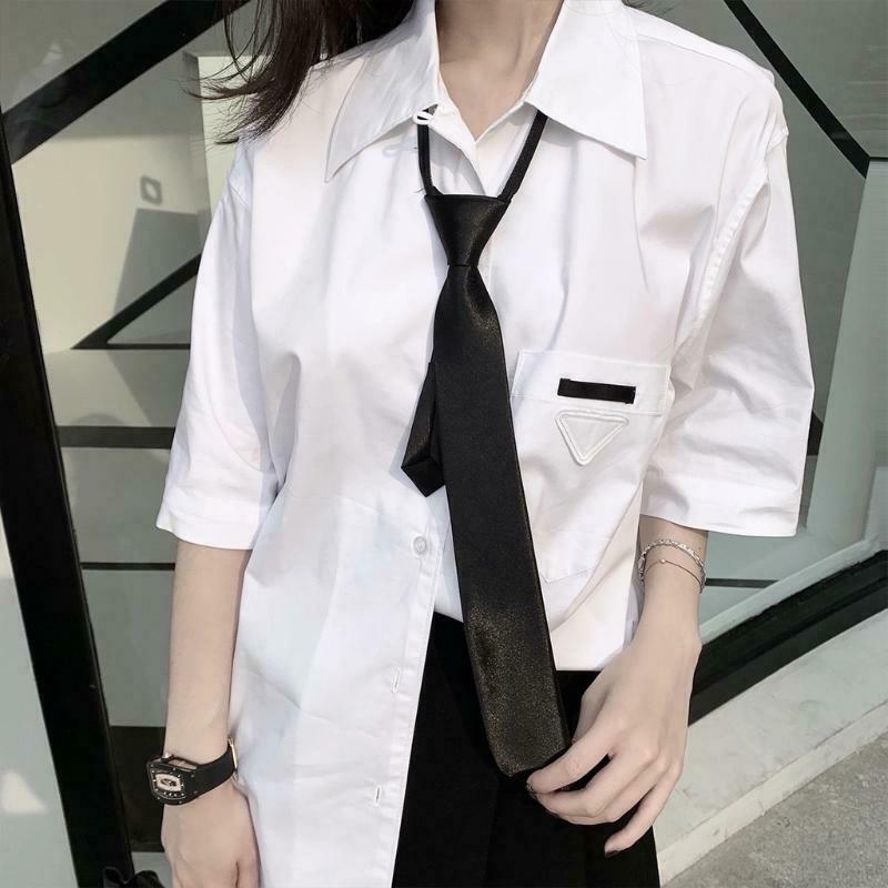 Unisex Solid Color Black Narror Pre-Tied Neck Tie with Adjustable Lazy Zipper