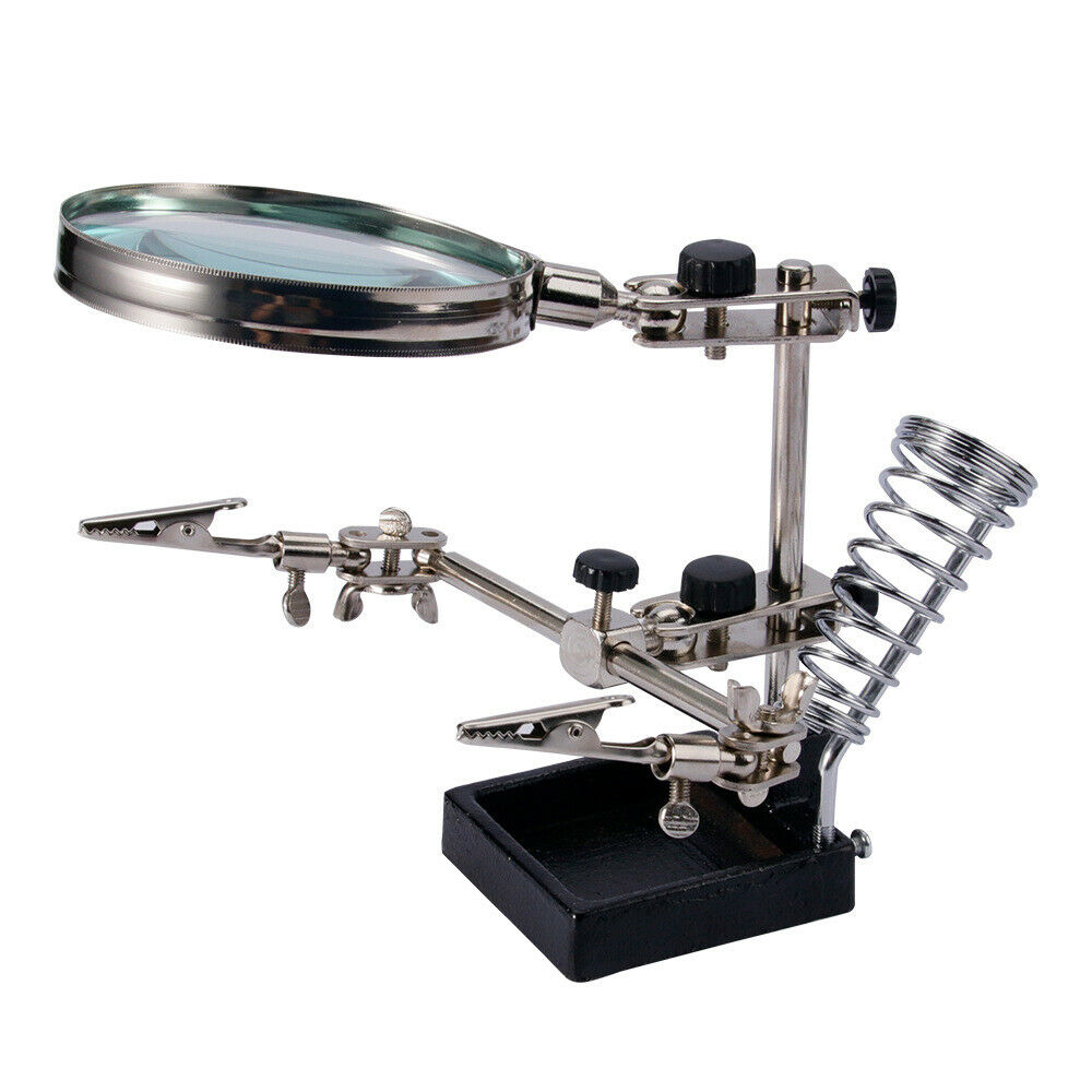Welding Magnifier Desktop Bracket Welding Station Repair Tool Desk with Light