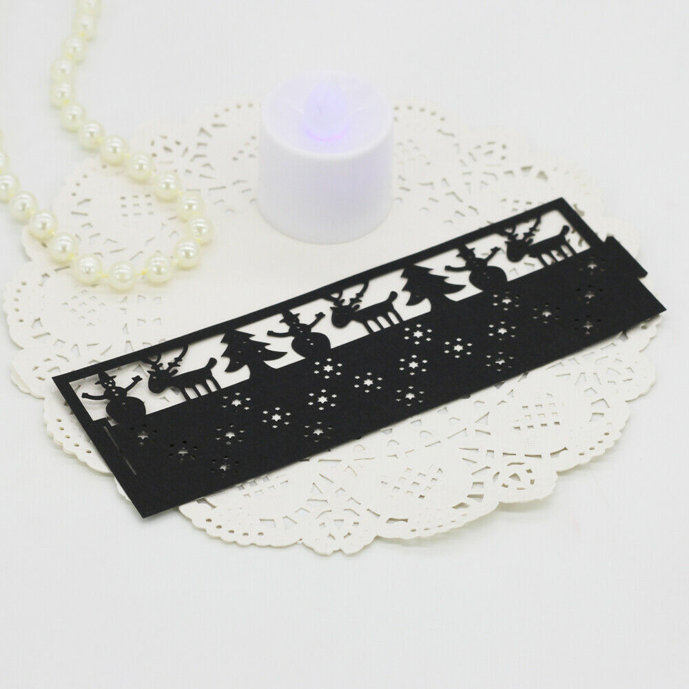 50pcs Tea Light  Glossy Paper Candle Lampshade Wedding Decor Black