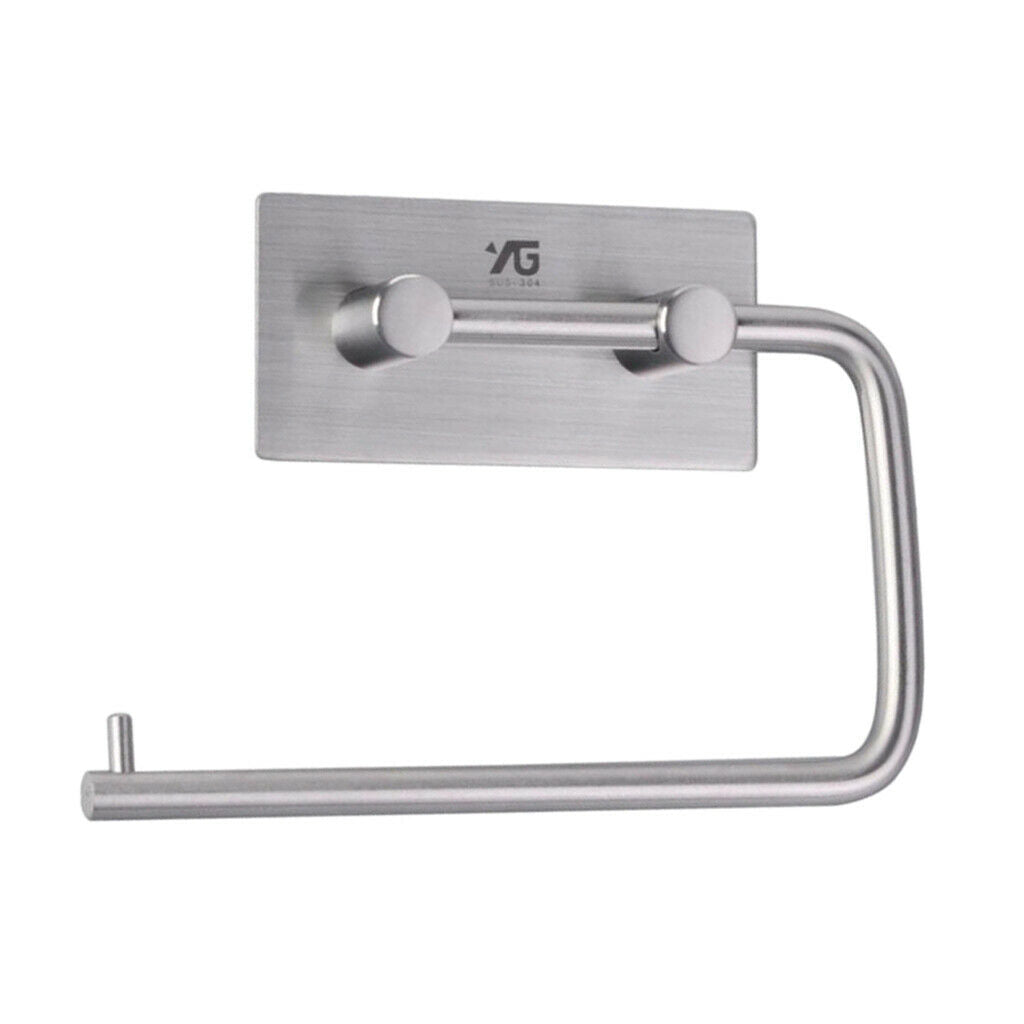 Stainless Steel Paper Roll Holder Kitchen Bathroom Wall Towel Organizer Rack