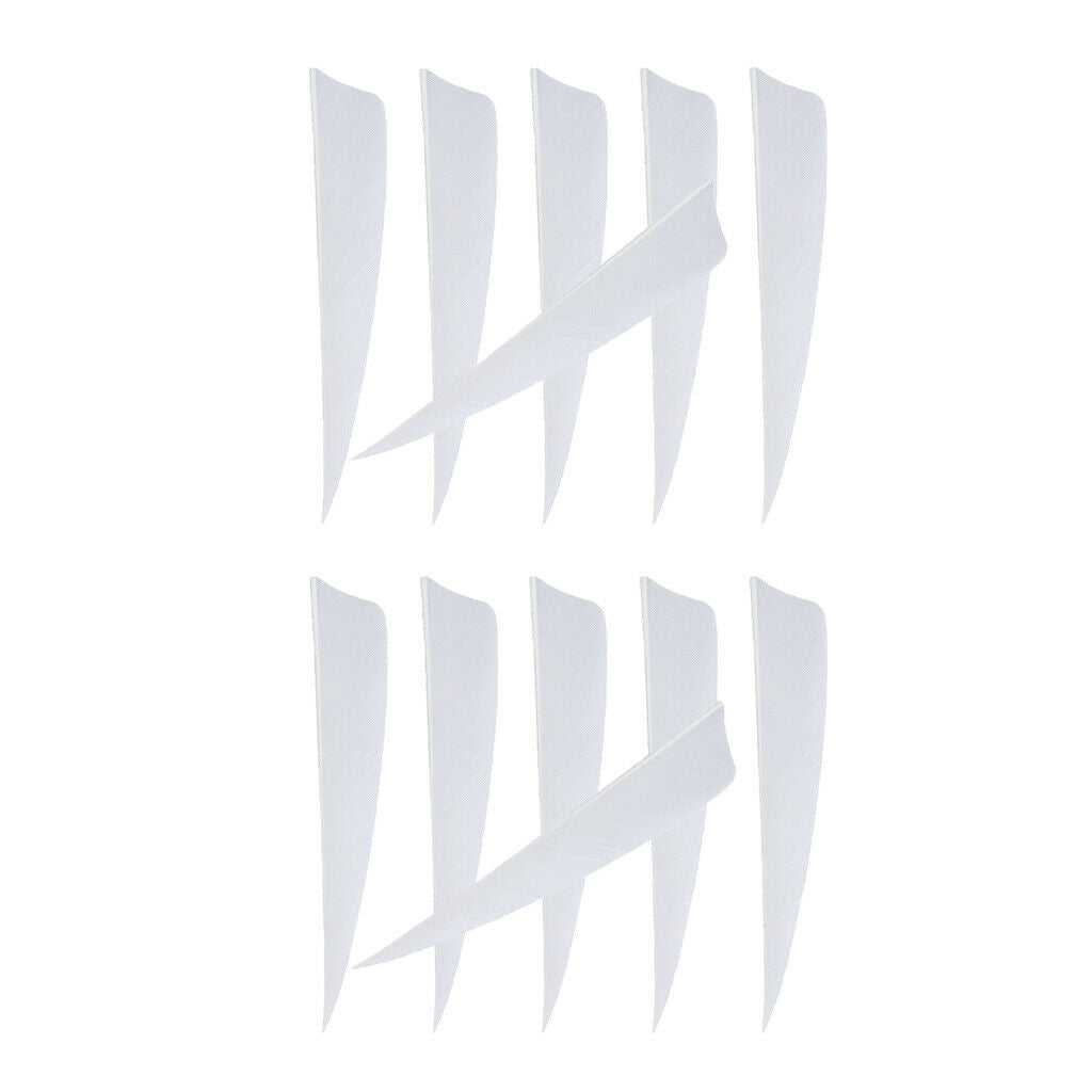 12 Pieces 4 Inch Archery Arrow Feathers Fletchings Vanes White