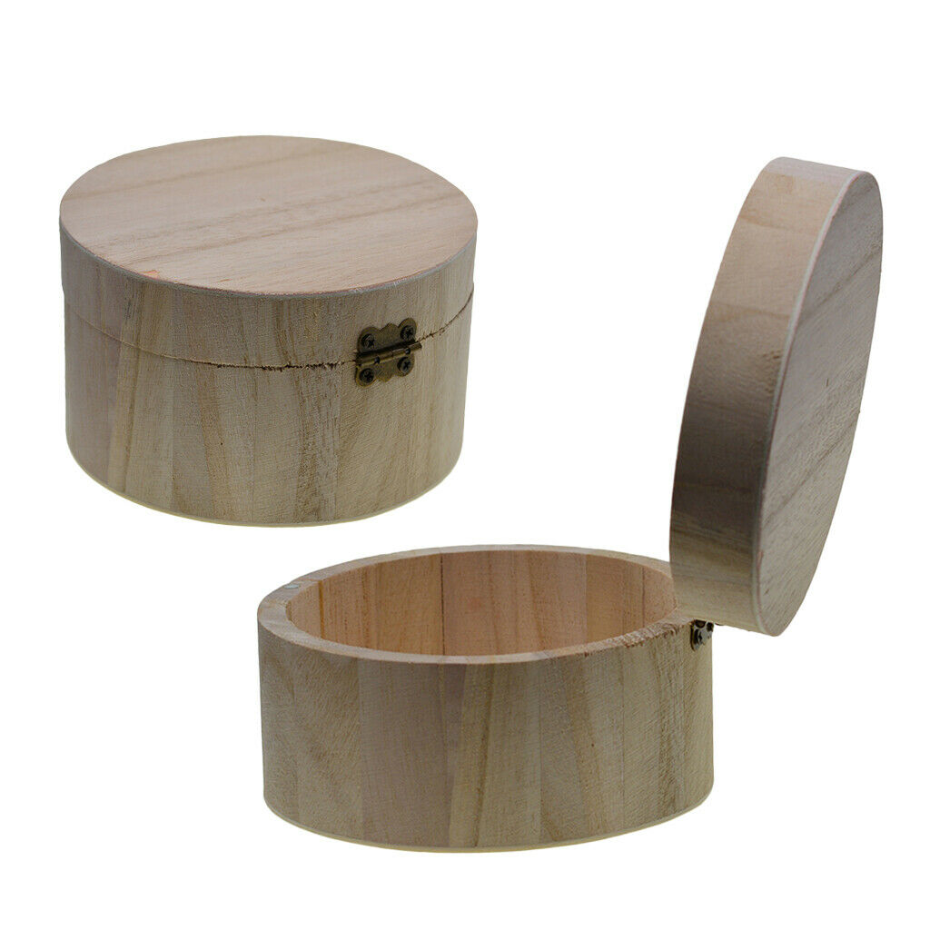 2 PCS Jewelry Pendant Bangle Bracelet Storage Treasure Chest Wood Gift Box