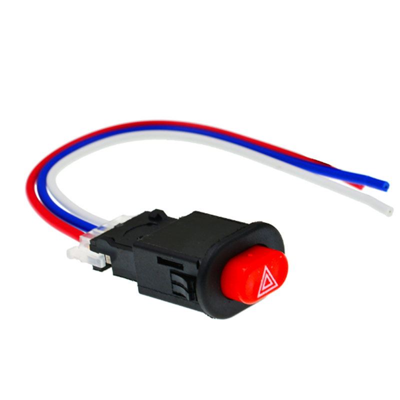 Motorcycle Hazard  Switch Double Warning Flasher Emergency Signal w/3 Wires Lt