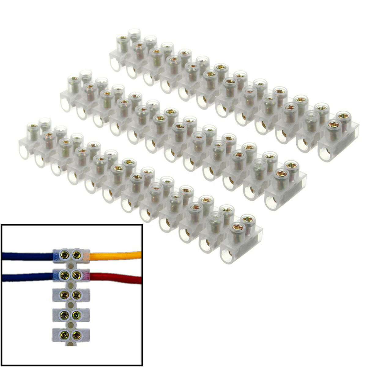 3pcs 12 Way 3A Barrier Screw Terminal Block Wire Connection Connector Strip Kit