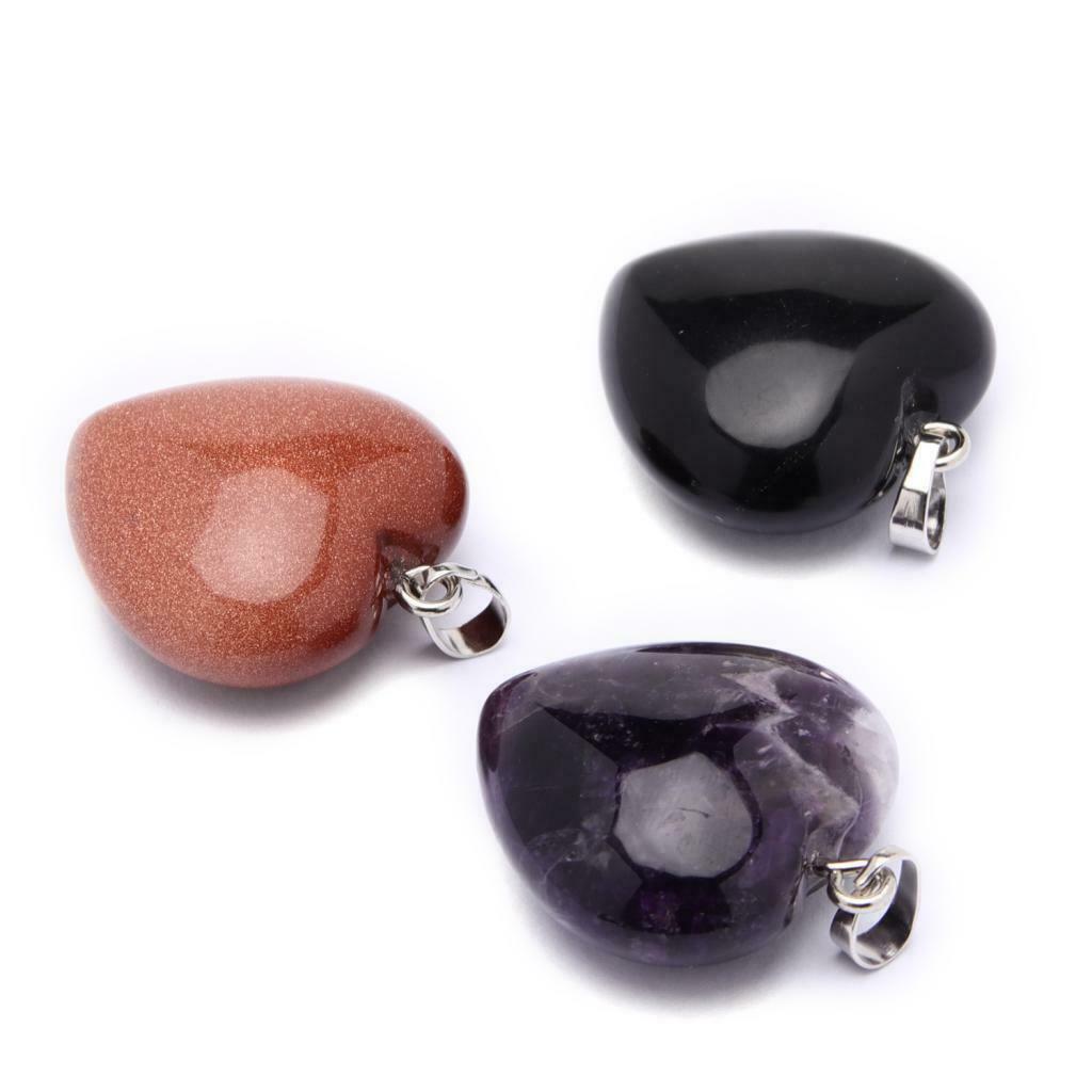 Natural Crystal Pendant Charm Heart Shape Pendant Fashion Jewelry Warm White