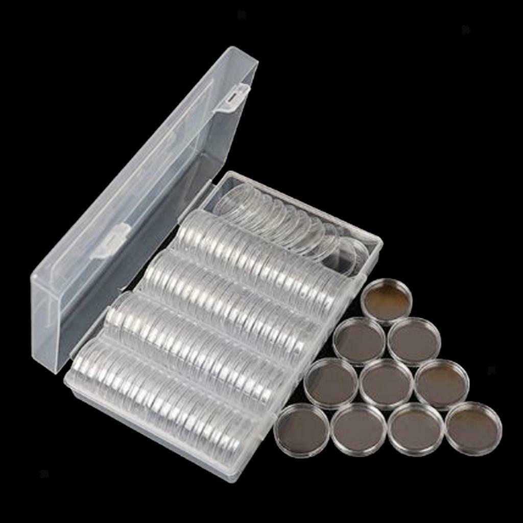 Clear Collector's Case of Coins Display Storage Box