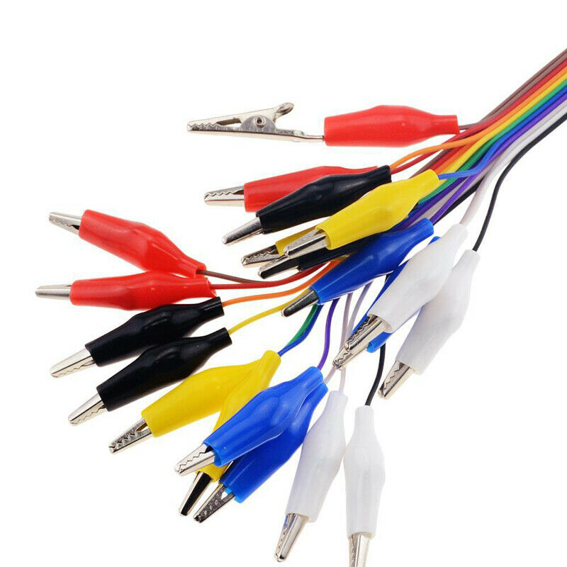 10pin Double-end Wire Crocodile Clip Test Lead Jumper Wire Line Cable Connection