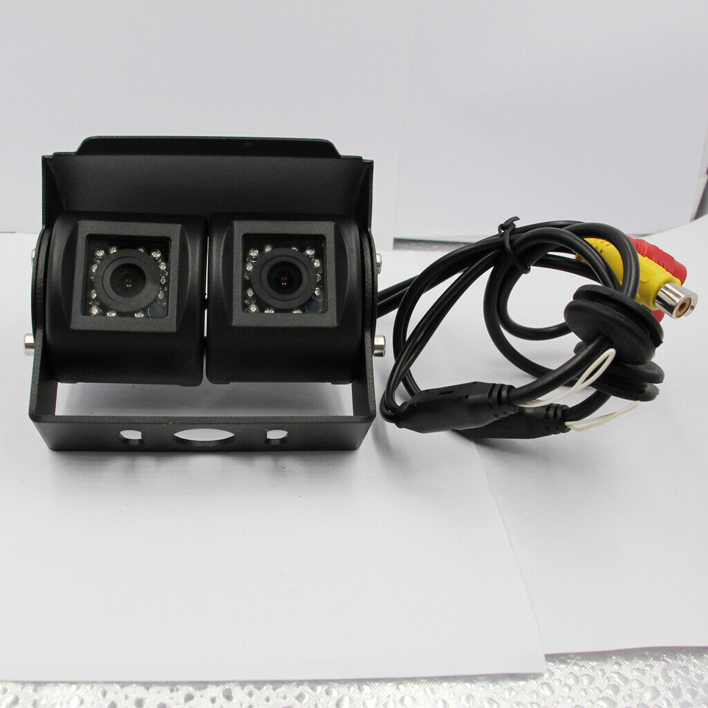 Dual Lens Rear View Reversing Backup Camera 12V fit  for Motorhome RV Bus Truck