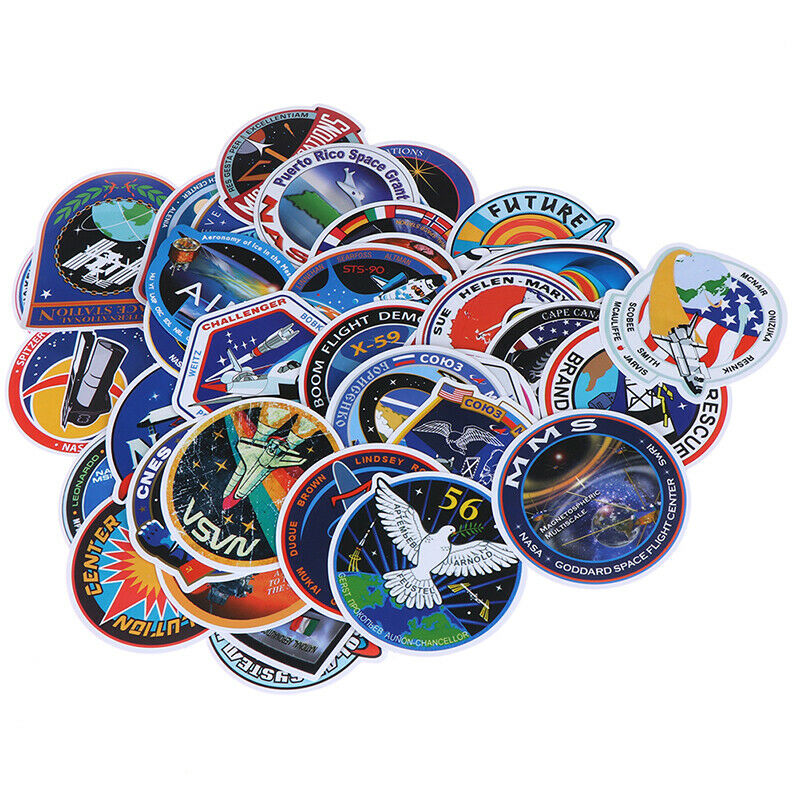 45Pcs Outer space theme stickers DIY scrapbook suitcase laptop guitar sti.l8