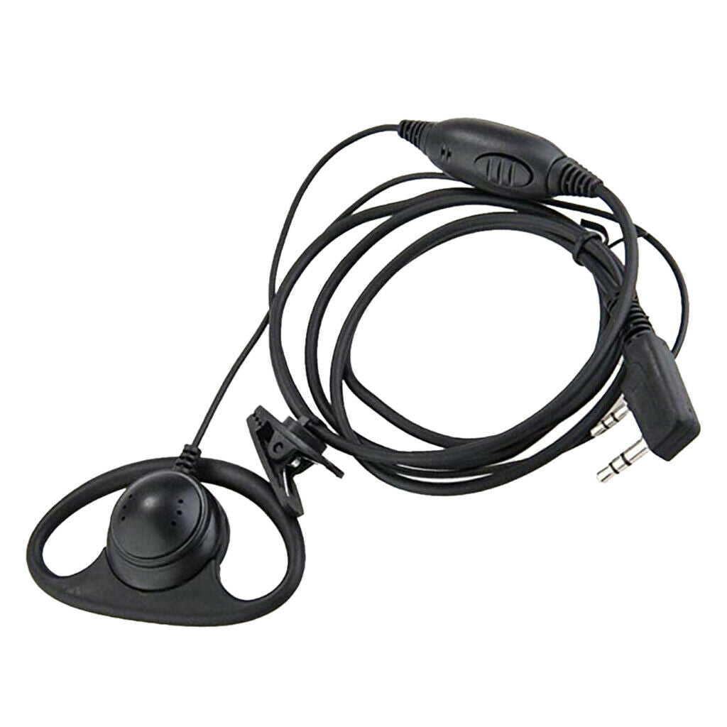 D-Shape PTT Earphone Earpiece Headset for with PTT & Mic for Baofeng UV-89,