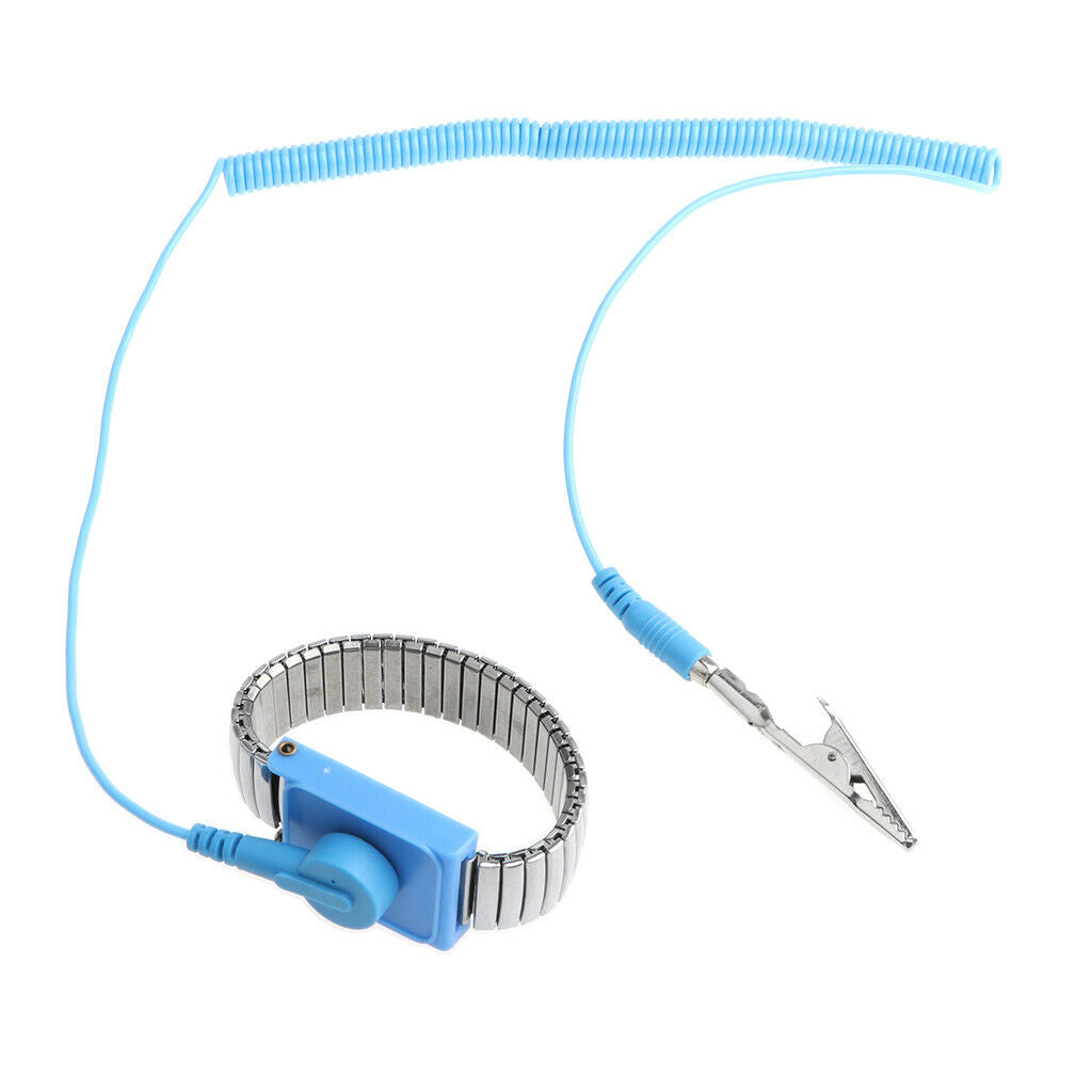 Anti-Static Wrist Strap Band Equipped with Grounding Wire and Alligator Clip
