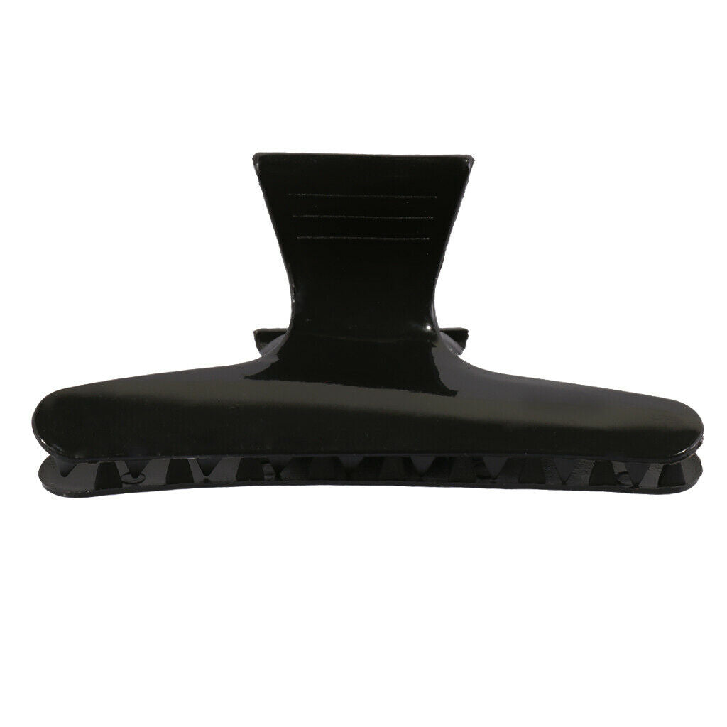12pcs Hairdressing Hair Claw Salon Clips Grips Clamps of Black