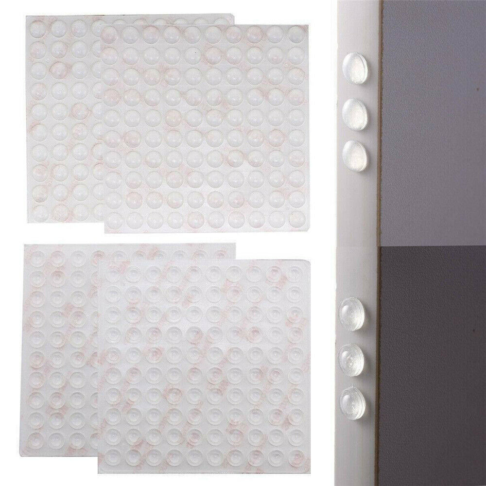 100X Self-Adhesive Rubber Feet Semicircle Bumper Door Buffer Clear Silicone Pad