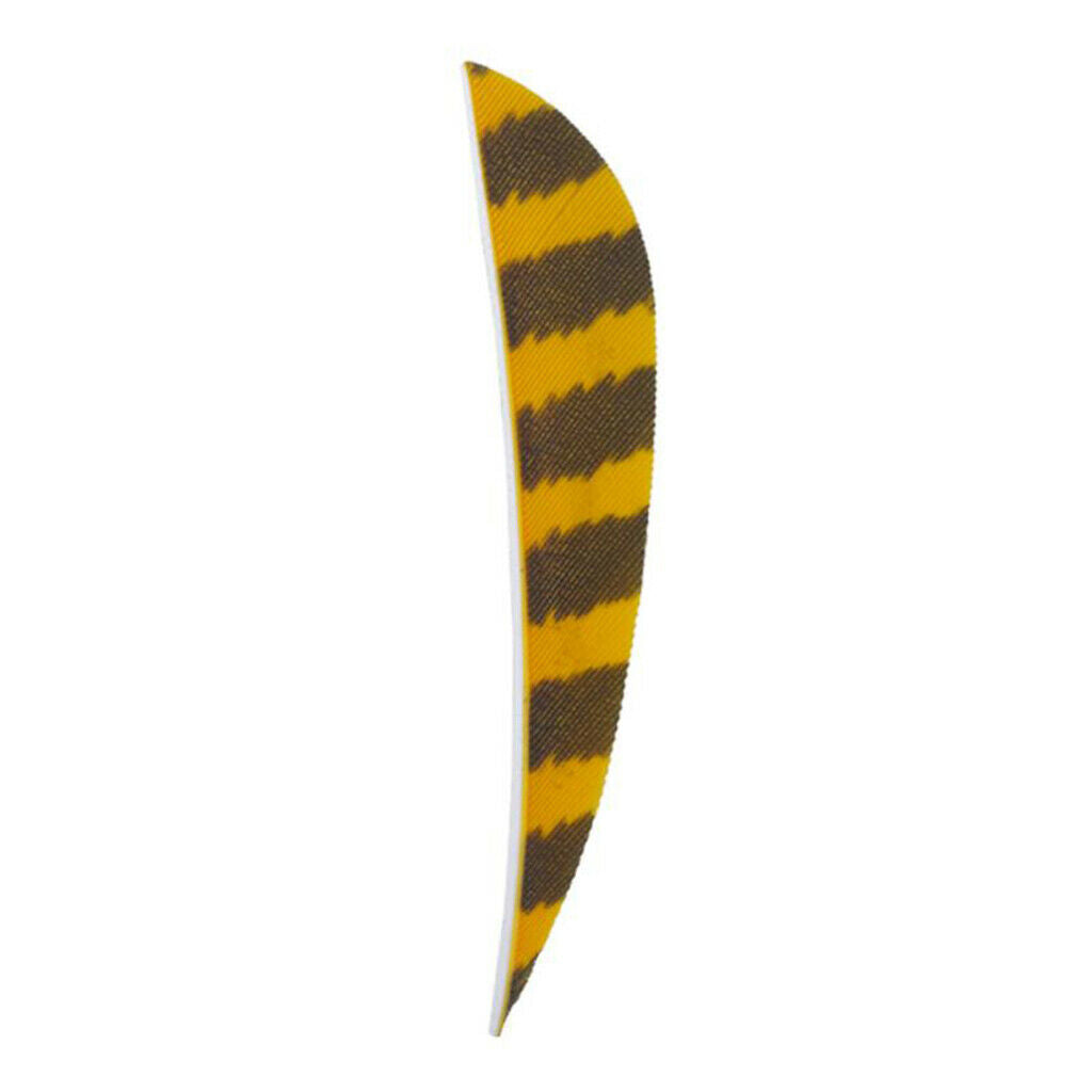 12x 3" Turkey Feather Arrow Fletches Archery Bow Right/Left Wings Yellow