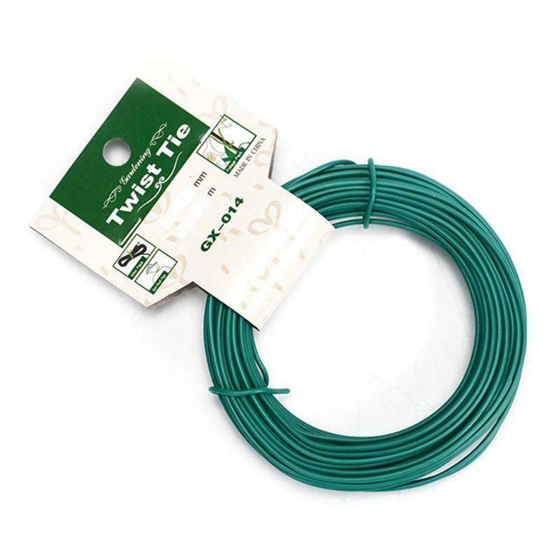 15m Plant Twist Tie Garden Wire Green Coated String DIY For Garden Training