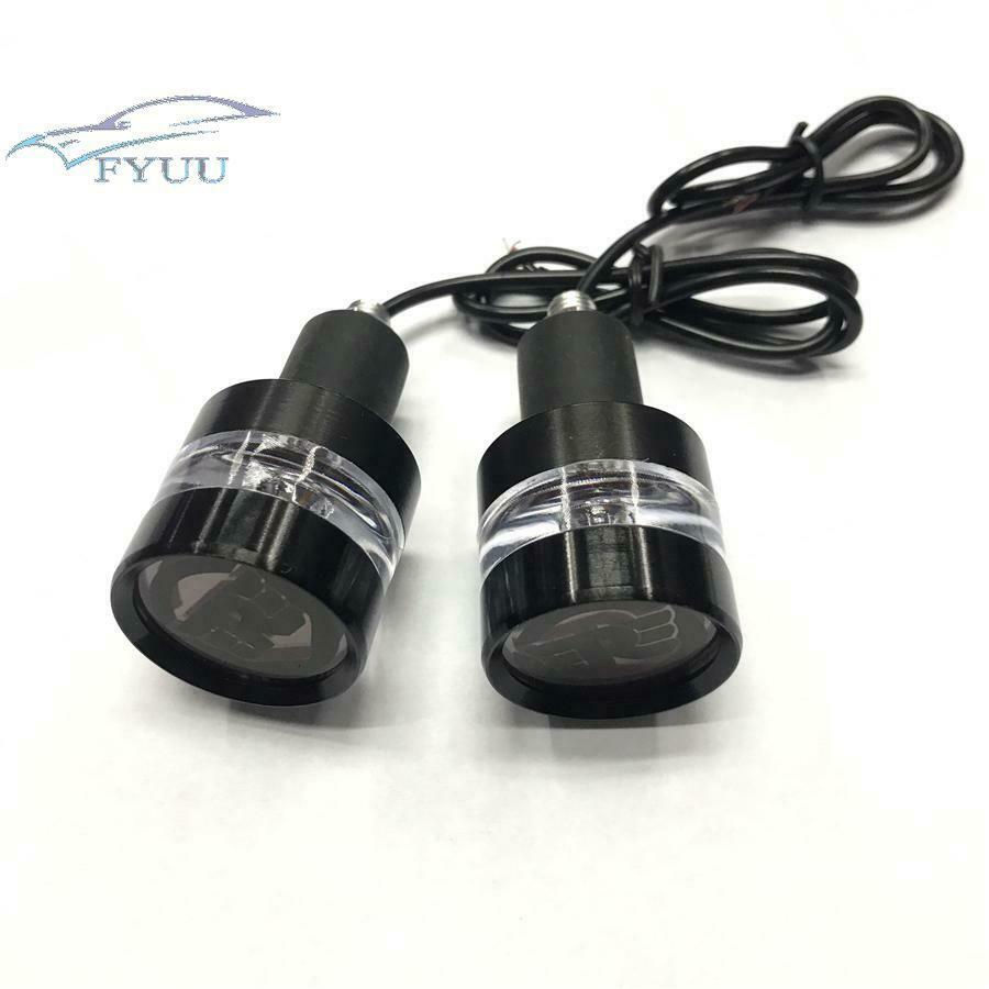 2X Dual Motorcycle DRL Turn Signal LED Light Indicator Blinker Handle Bar End