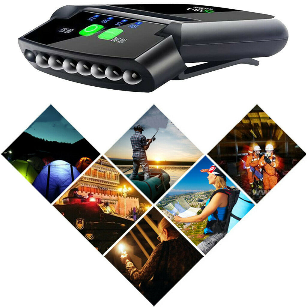 Visor Head Lamp with LED Lights Headlamp Clip-on Torch Rechargeable Clip