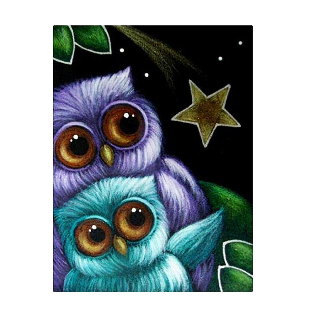 Cartoon Owl DIY 5D Diamond Painting Embroidery Cross Stitch Craft Kit 4#