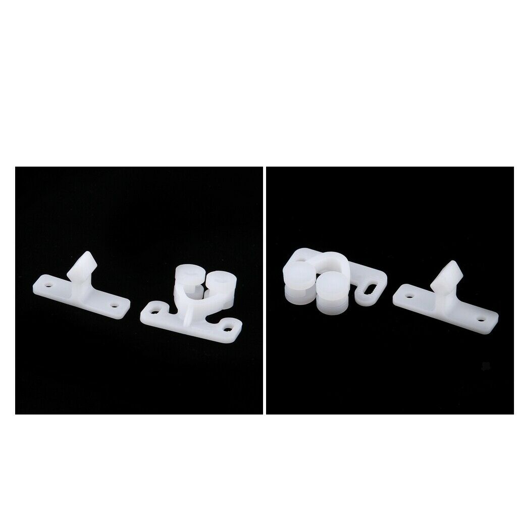 2 Pack of Plastic Tension Roller Catch Latch for Marine Boat RV Caravan Cupboard
