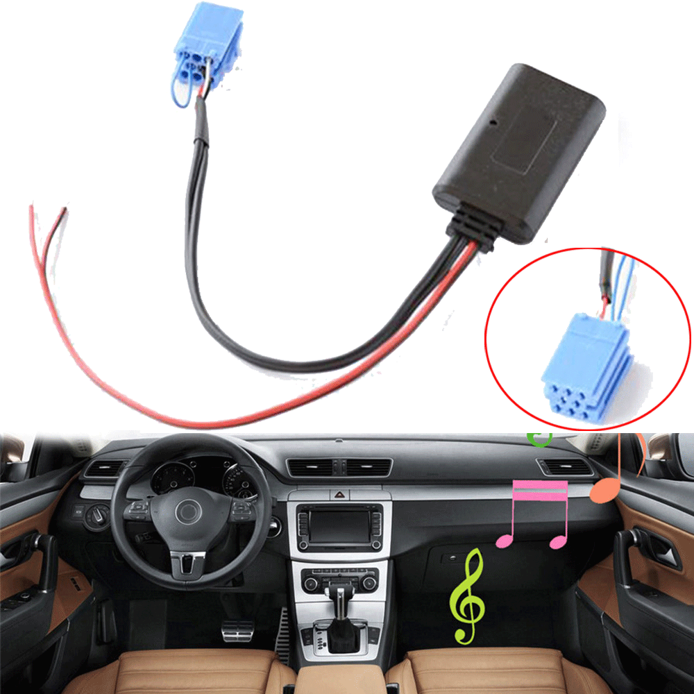 For Smart 450 Radio Wireless Bluetooth Audio Music Wire Adapter AUX Cable 8-Pins