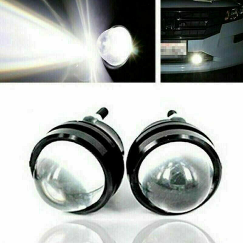 2Pcs LED Fish Eye 5W Car SUV Driving Fog Light Daytime Running DRL Bulb Lamp Kit