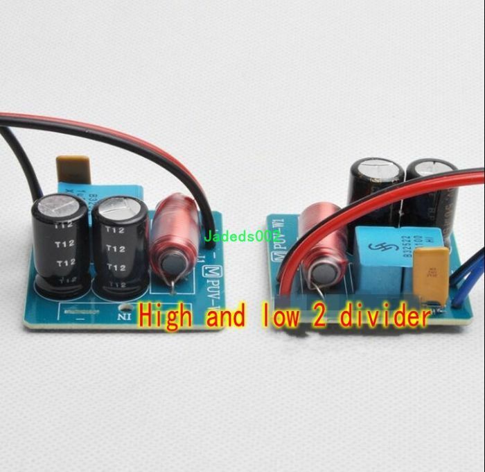 1pcs Speaker divider Treble bass 2-way audio crossover splitter 50Hz~22000Hz