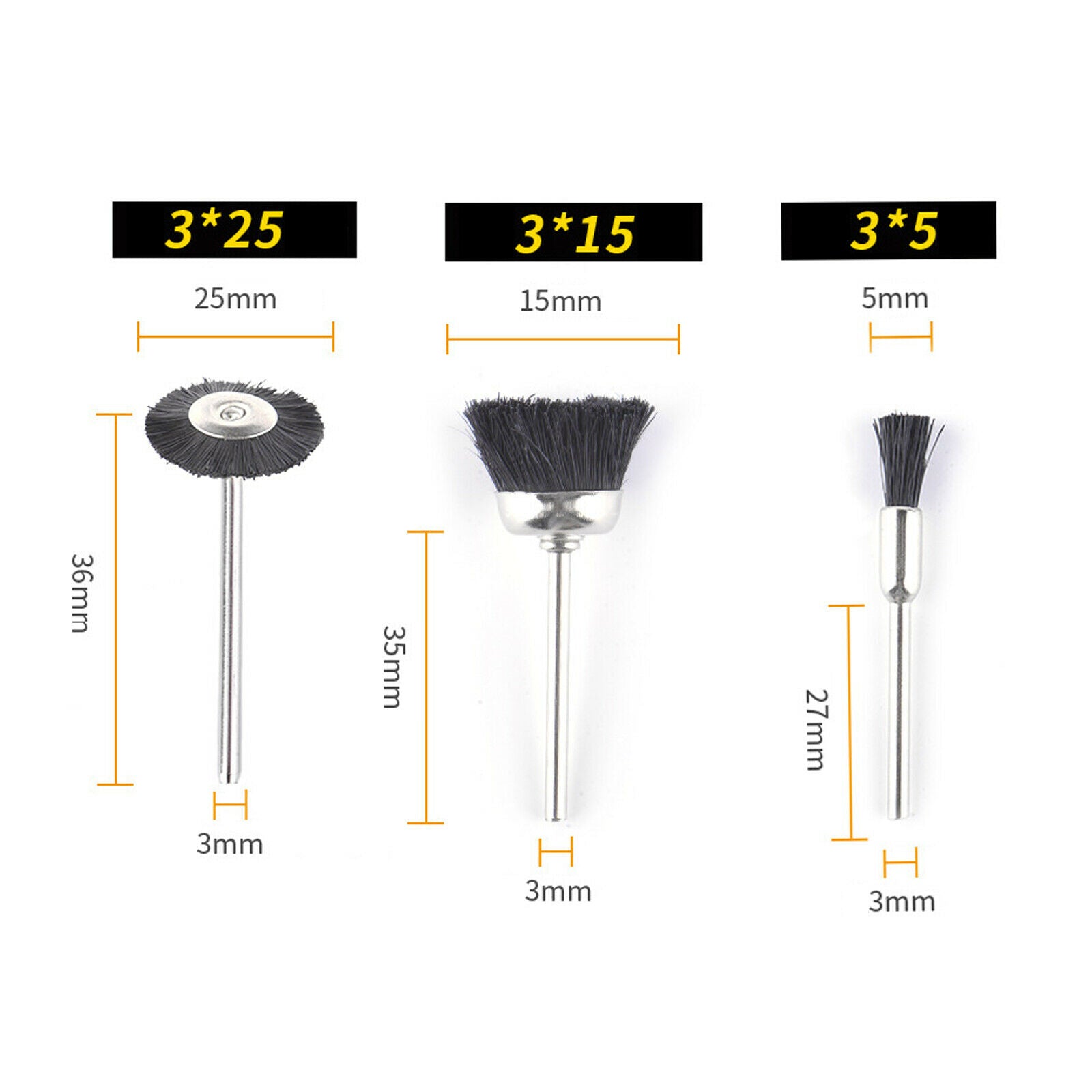 45pcs Pig Bristles Wire Wheel Polishing Mix Brush Set for Dremel Rotary Tool Kit