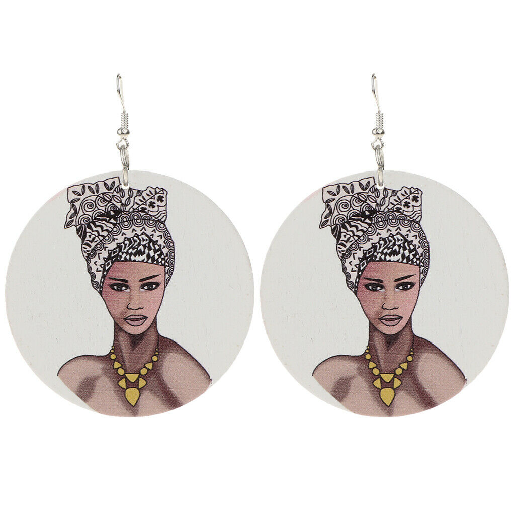 Fashion African Personalized Style Wooden Earrings for Woman Girl Lady Gift