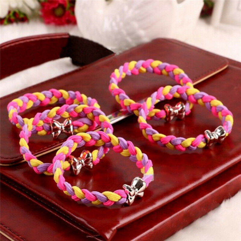 10X Bow Headwear Hair Ties Rope Hairband Elastic Hair Bands Girls AccessoriesBFL