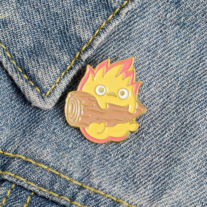 Enamel Pin Japanese Anime Brooches Fire Elf Badge for Bag Lap.l8