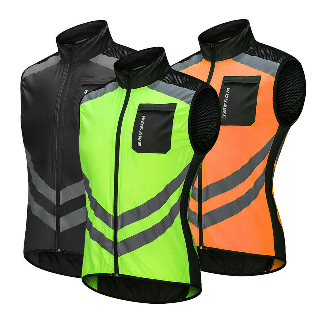Light Reflective Windproof Jacket Vest Night Running Reflective Suits XXL