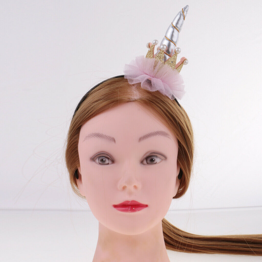 Unicorn Horn Headband Girl Crown Hairband Costume Fancy Dress Party Pink