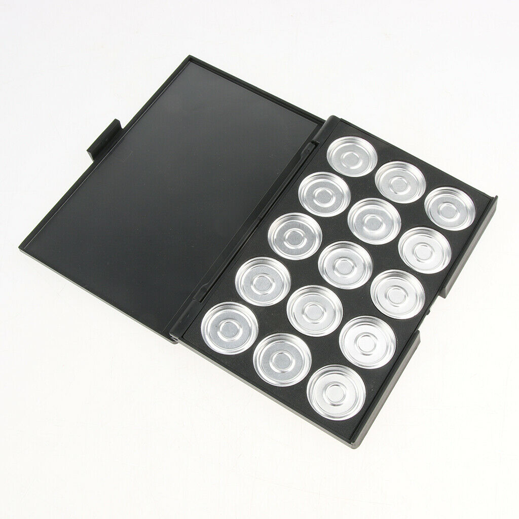 Black Makeup Palette Empty Eyeshadow Blusher Case Cosmetic Collection Small
