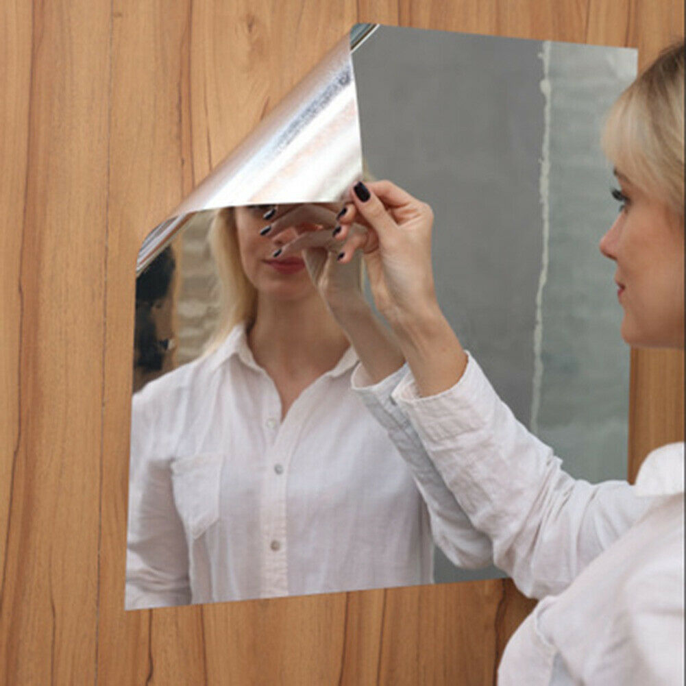 Bathroom Mirror Wall Stickers Film Mirror Self Adhesive Stick Home Room Decor