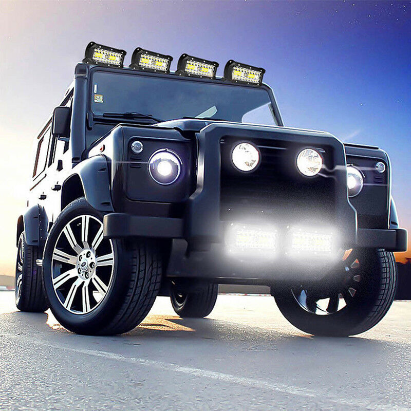 7inch 120W 40LED Work Light Bar Flood Spot Beam Offroad SUV Driving Fog Light BD