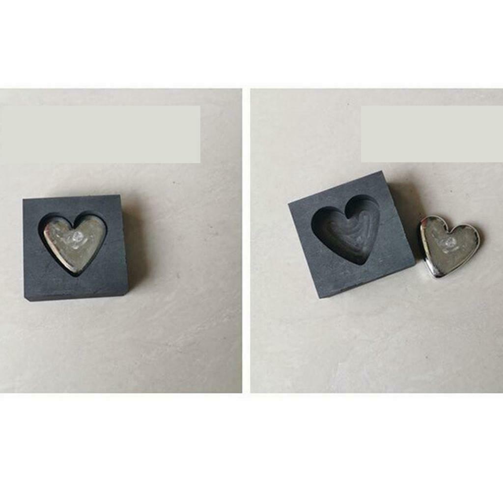 Set of 2 Graphite Ingot Mould Mold Crucible Tool for Copper Brass Zinc
